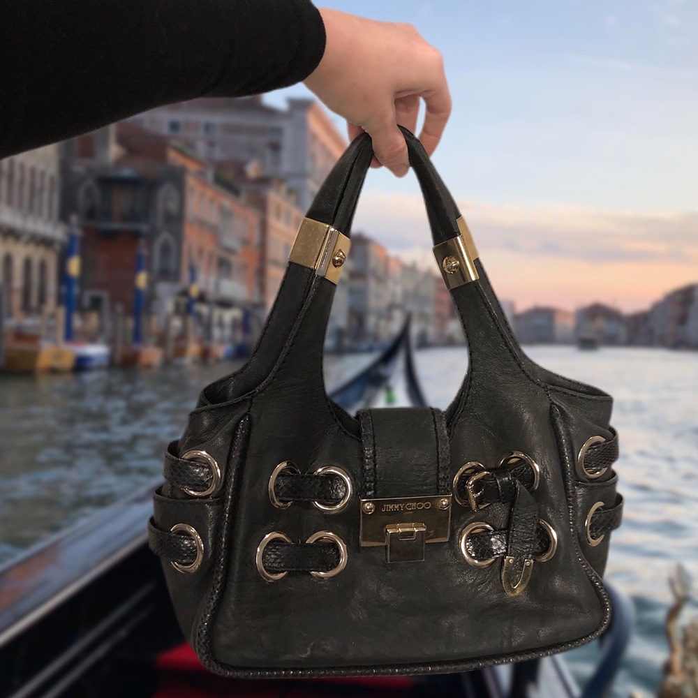 *Sold* Jimmy Choo black leather purse